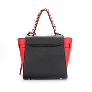8566 outstanding workmanship contrast color PU shoulder bag ladies handbag wholesale in Guangzhou