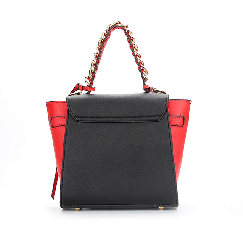 8566 outstanding workmanship contrast color PU shoulder bag ladies handbag wholesale in Guangzhou