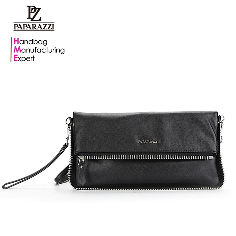 8616 Paparazzi fancy custom design clutch bag PU lady shoulder clutch bag with wrist strap