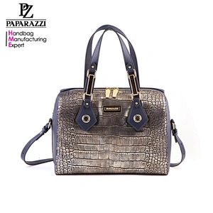 5081 PAPARAZZI hot sale crocodile PU leather satchel bags famous italian brand bag