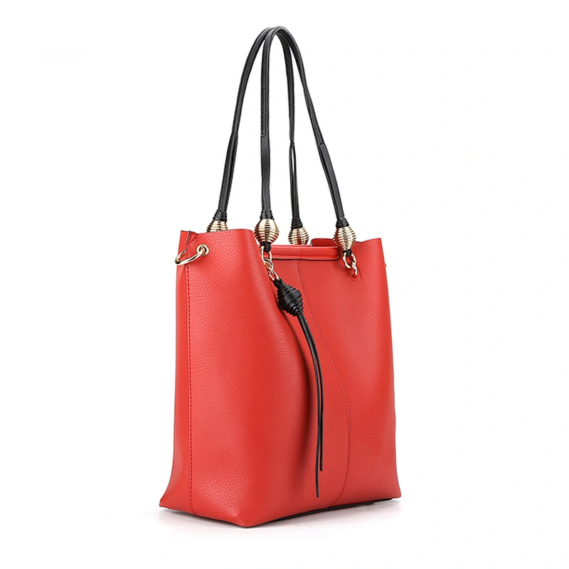 7906 new arrival Paparazzi tassel trendy PU handbag with small shoulder bag for young ladies