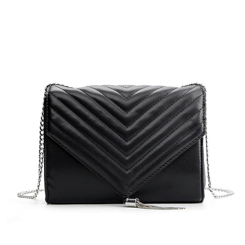 9274-Women fashion quilted flap metal chain shoulder bags