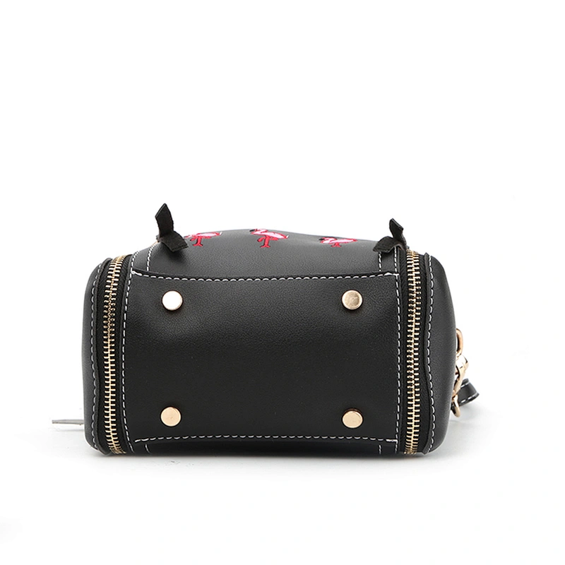 8556 new arrival geese embroidery metal zippers decoration ladies tote handbags sale for Europe