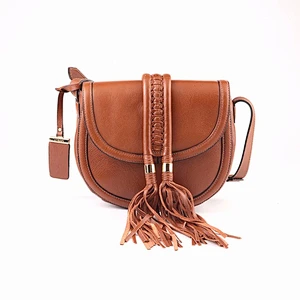 5530 - 2018 Latest wholesale fashion design brand brown ladies leather bag tassel