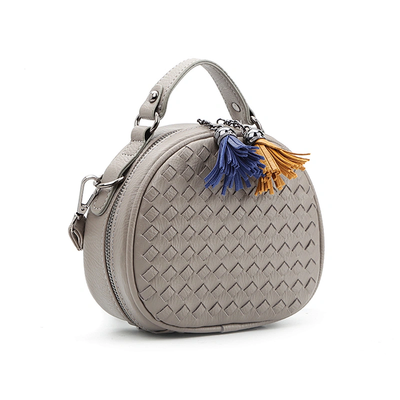 8534 Paparazzi 2018 mini double tassel zip pullers PU leather braided women crossbody bags