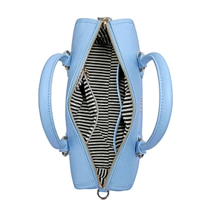 CC2017 Italian style fashion wholesale lady brand duffle boston bag handbag with long strap