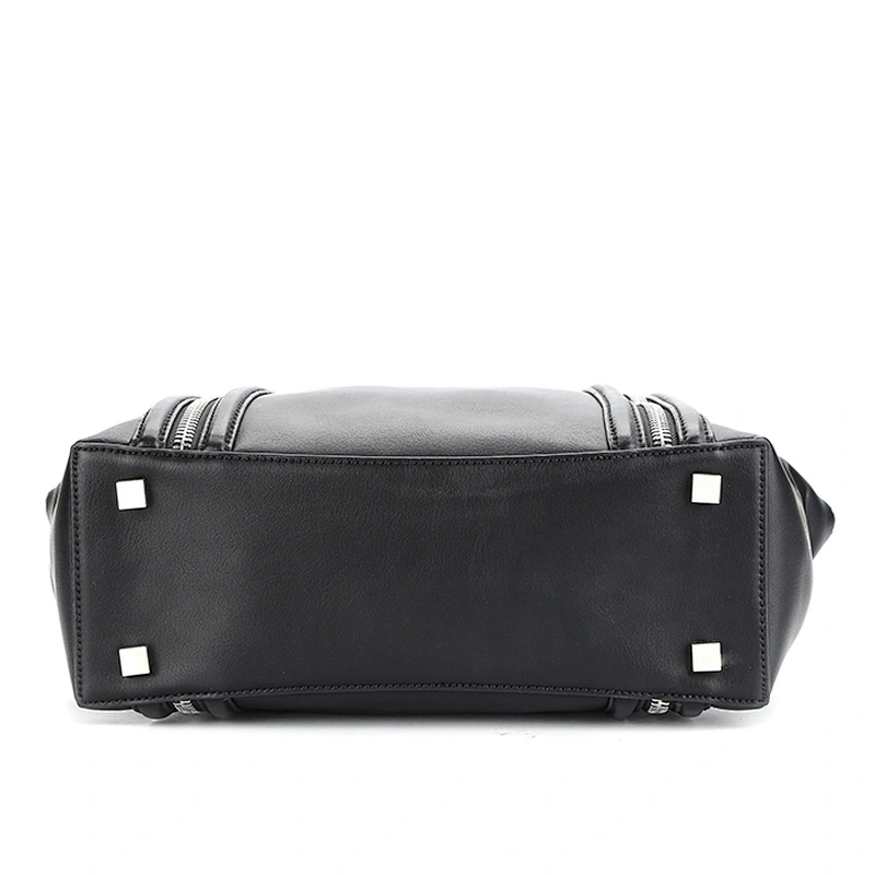 4124 Hot sale style super quality black PU leather OEM women handbag