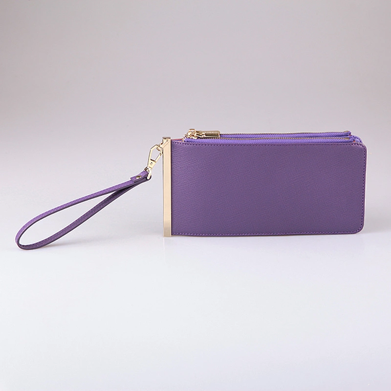 4455-Newly coming wholesale trendy lady genuine leather functional clutch wallet