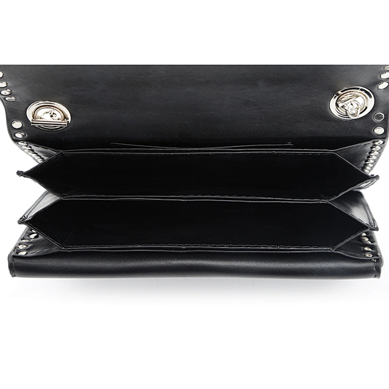 8679-No outer stitching studs cross body locker shoulder bags