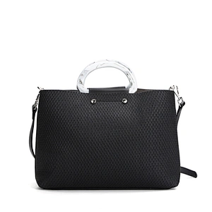 #10360 2020 Tariff Free Myanmar made latest fashion design custom sustainable PU leather tote bag luxury handbags for women
