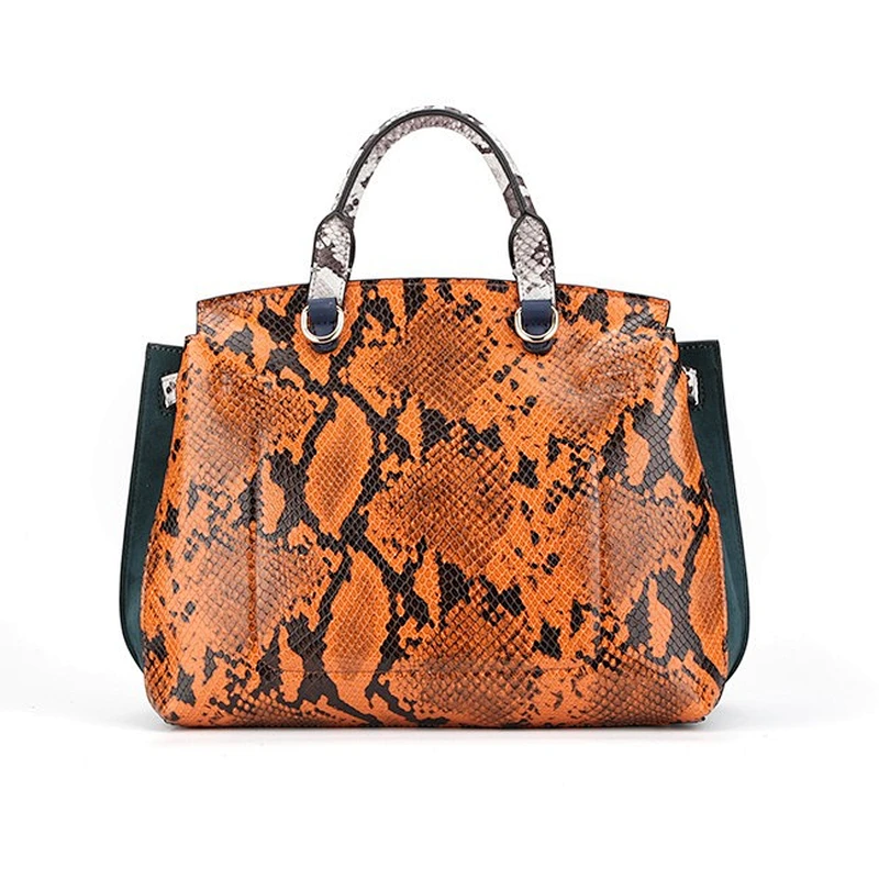 6539- Latest wholesale factory Italian snake skin woman handbag fashion