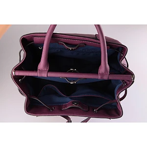 5022- New designer  tubular handle suede leather drawstring bag waterproof