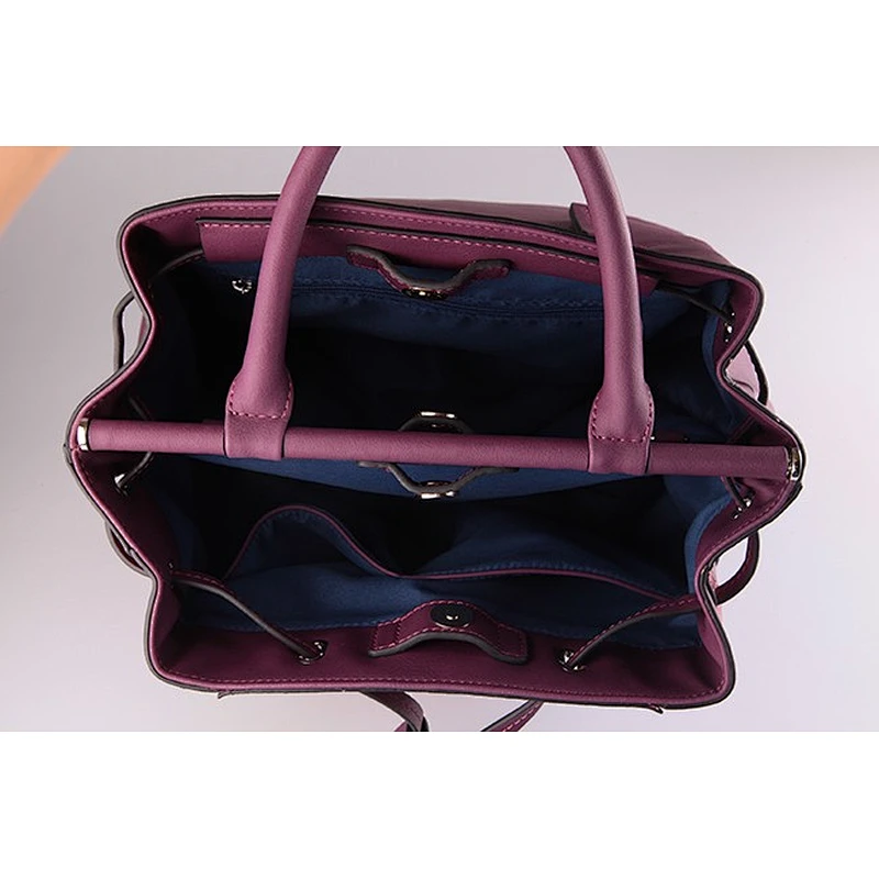 5022- New designer  tubular handle suede leather drawstring bag waterproof