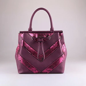 5022- New designer  tubular handle suede leather drawstring bag waterproof