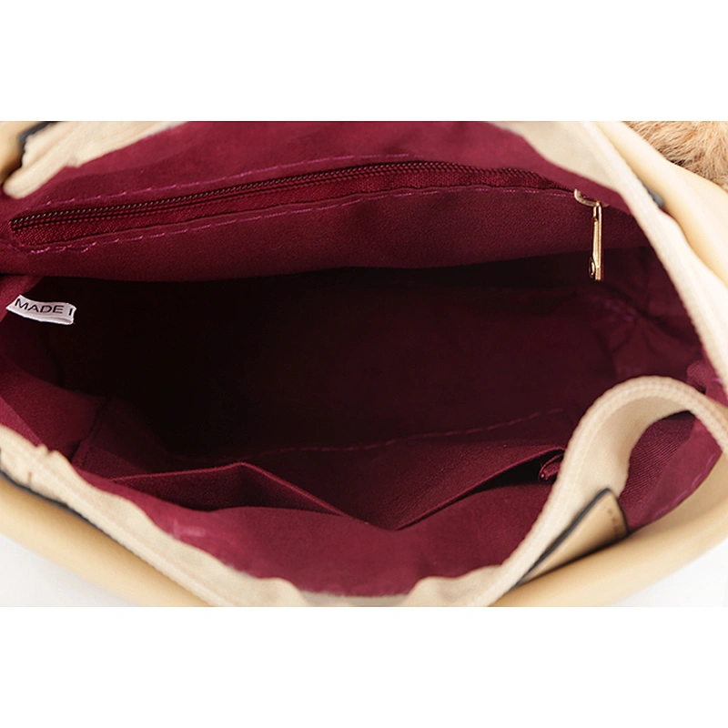 8475 New model fancy small PU material faux fur handbag hot crossbody sling bag