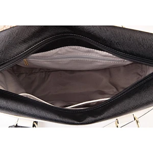 Paparazzi 24 years oem handbag factory 2016 NO. 5176 PU leather briefcase contrast color shoulder office laptop bag