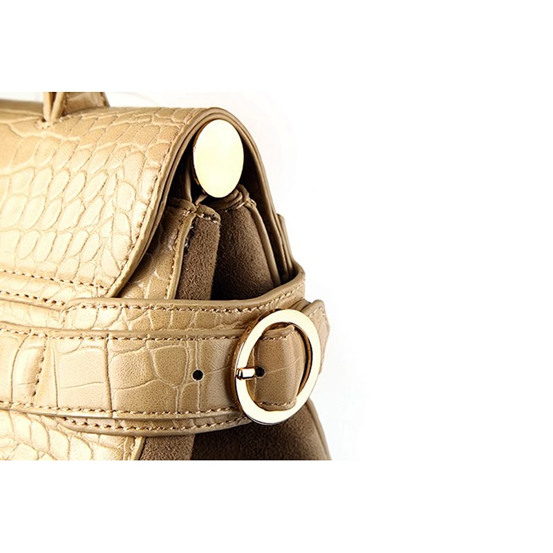 5865 - Bolso de mano wholesale PU crocodile skin leather collocation lady messenger factory price hand bags