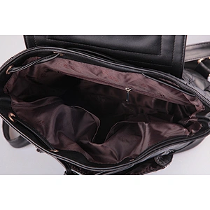 4807 2018 Summer Korean Fashion Style Quilted waterproof drawstring genuine Leather Backpack bag oem