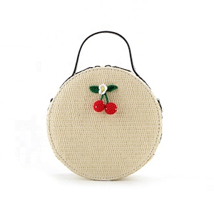 8993 Woven Linen fashion brand beautiful flower saddle bag