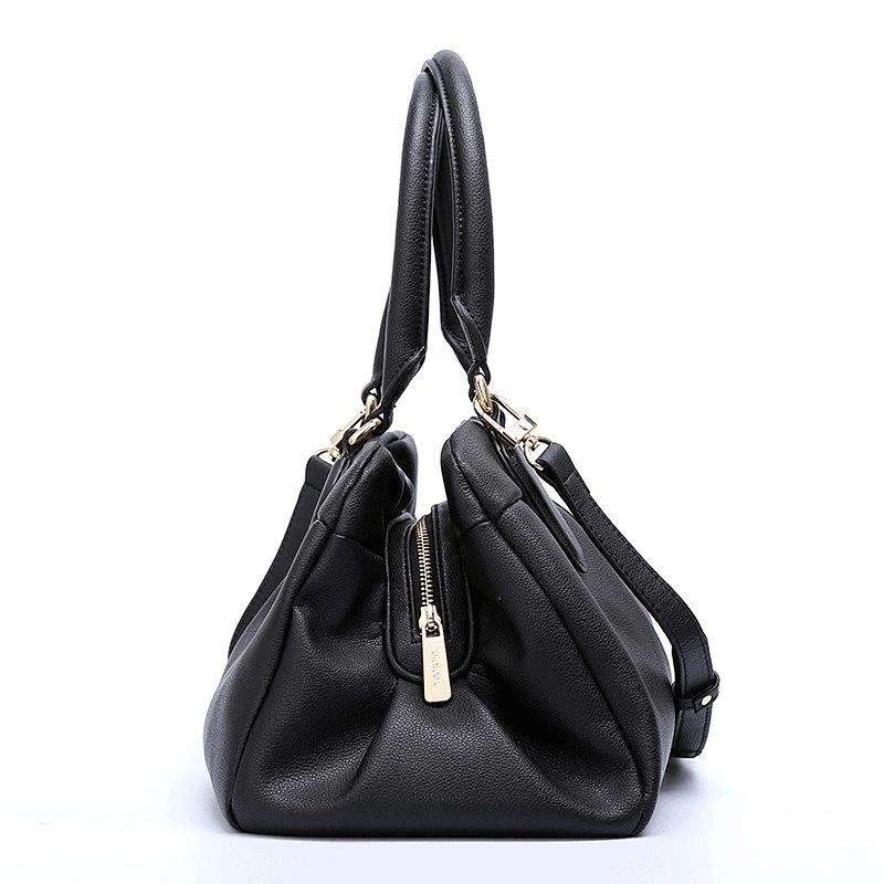 CC1039- Guangzhou SGS Factory Lady Handbag High-Quality Polyurethane Structured Shoulder Bag