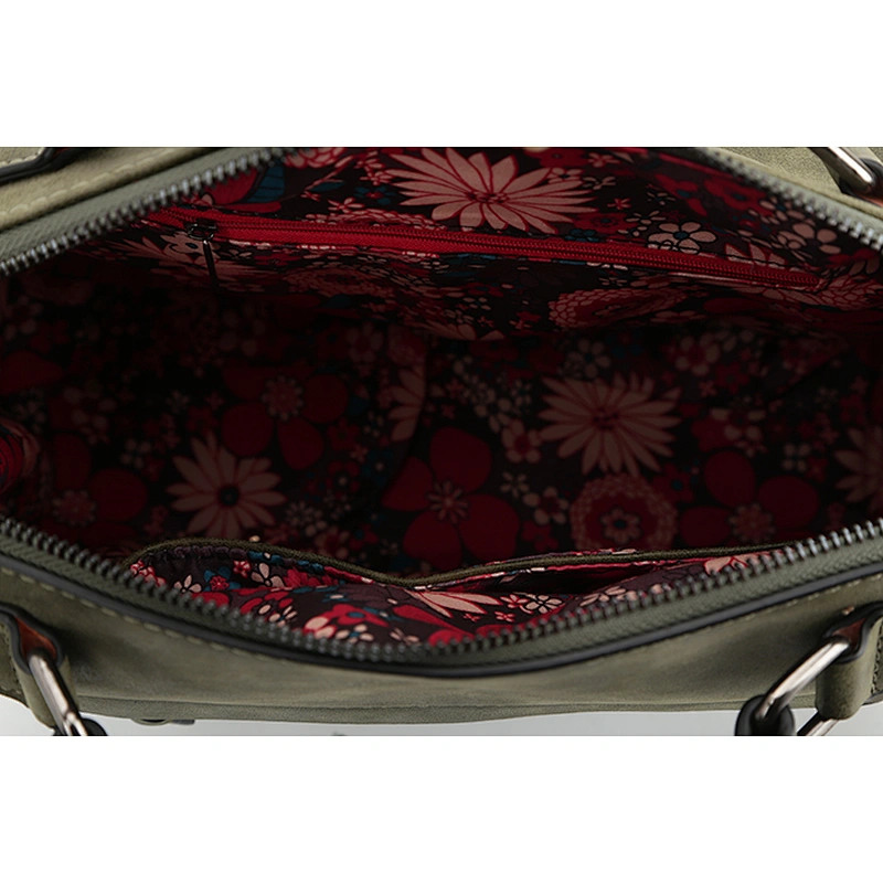 8823-Brand new fashion quilted two tones PU leather satchel bags