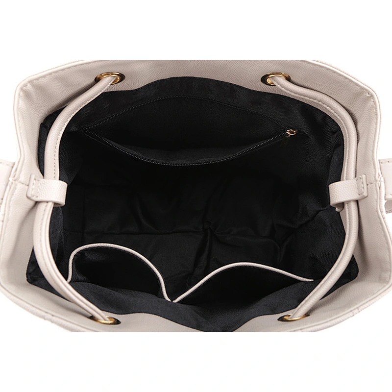 #10370 Myanmar own factory hot selling latest fashion designer custom drawstring bucket handbag PU leather ladies hand bags