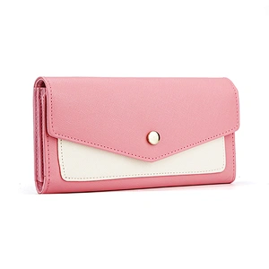 #7067 Made in Myanmar Tax Free carteras latest fashion design custom smart lady purse PU leather women wallet with money clip