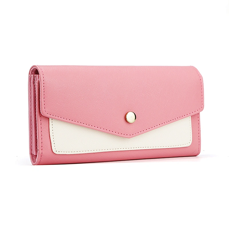#7067 Made in Myanmar Tax Free carteras latest fashion design custom smart lady purse PU leather women wallet with money clip