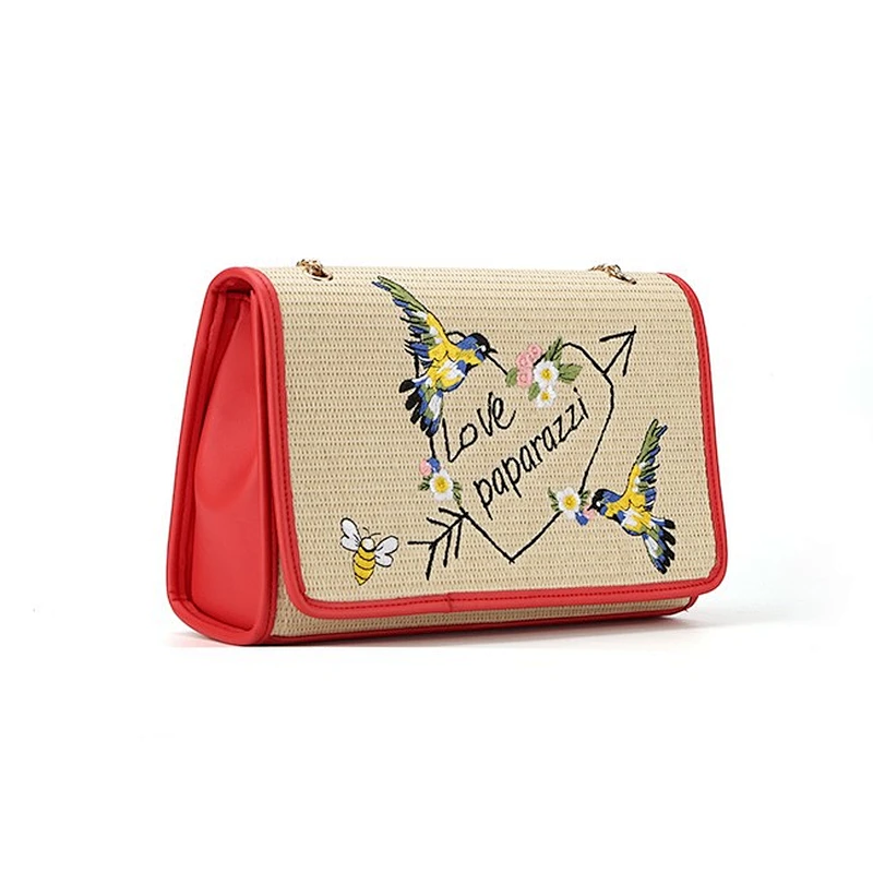 6554 - 2019 New arrivals fashion design straw bag lady handbag Paparazzi design