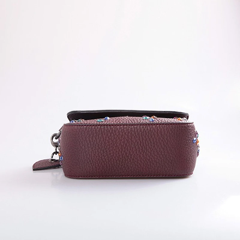 212868- 2018 New arrival hot sale ladies beads messenger shoulder bag leather women bag