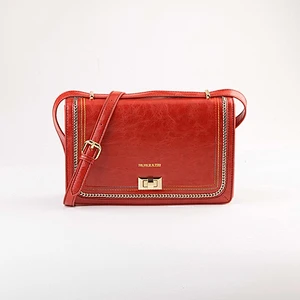 5838 Paparazzi latest wholesale new model lady hand made handbags PU leather gold chain decorate crossbody bag