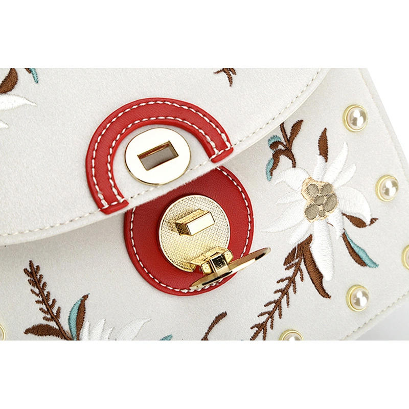 7383 Classical embroidery style Italian wholesale purse ladies luxury crossbody bag bolsas femeninas