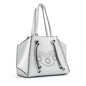#8680 Myanmar manufacturer latest fashion design custom hollow out ladies hand bags PU leather bags women handbags shoulder