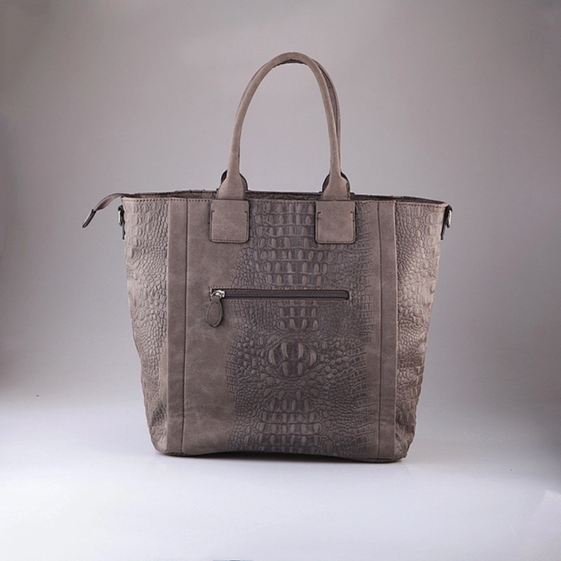 4021 Paparazzi top quality croco genuine leather handbag wholesale genuine leather women tote bag