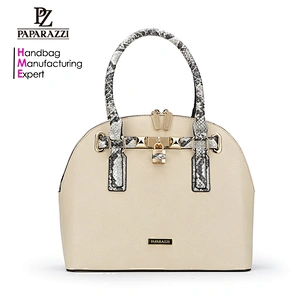 6237-High quality PAPARAZZI vegan snake PU leather material women's fashion fancy satchel bag