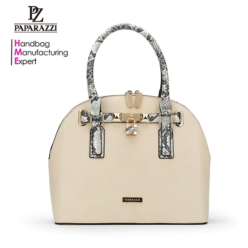 6237-High quality PAPARAZZI vegan snake PU leather material women's fashion fancy satchel bag