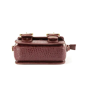 5914 2018 newest style mini satchel bags ladies handbag with front decorative hardware buckle