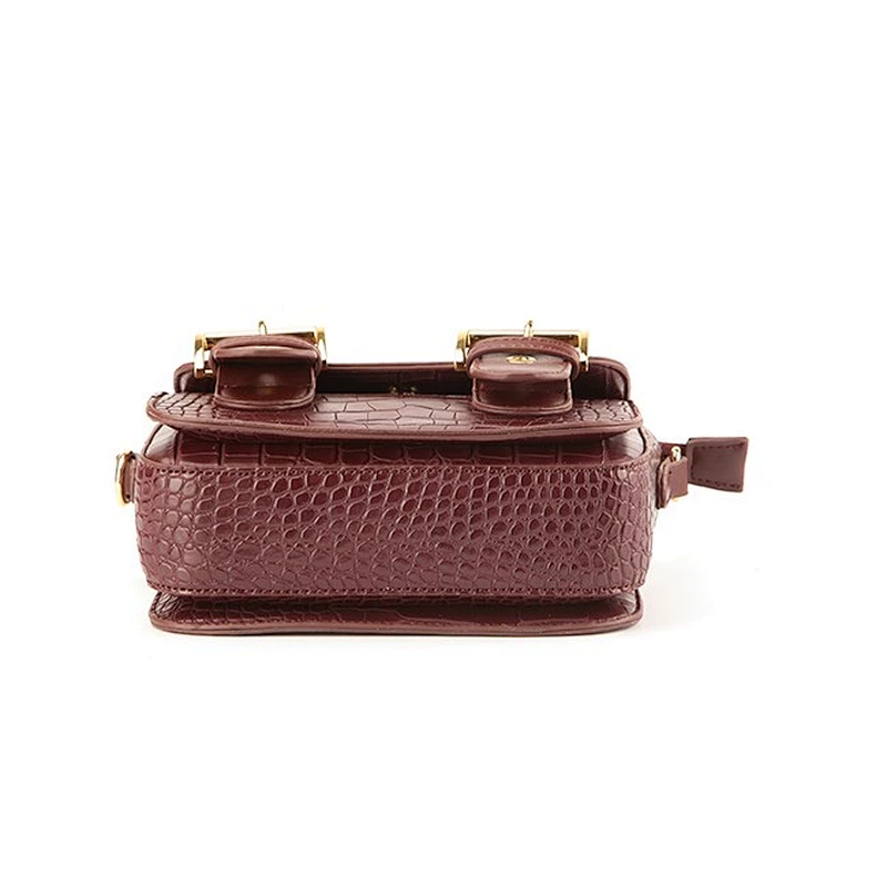 5914 2018 newest style mini satchel bags ladies handbag with front decorative hardware buckle