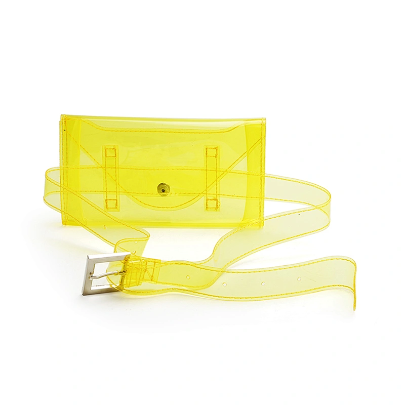 #8988 2019 Trend fashion Silica Gel clear lady waist wallet