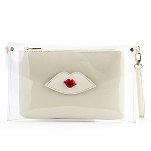 7081 OEM ODM Acceptable in Paparazzi Leather transparent PU material wristlet wallet design