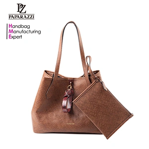 5821 Paparazzi Professional ODM manufacturer fashion woman toe bag lady leather handbag with purse