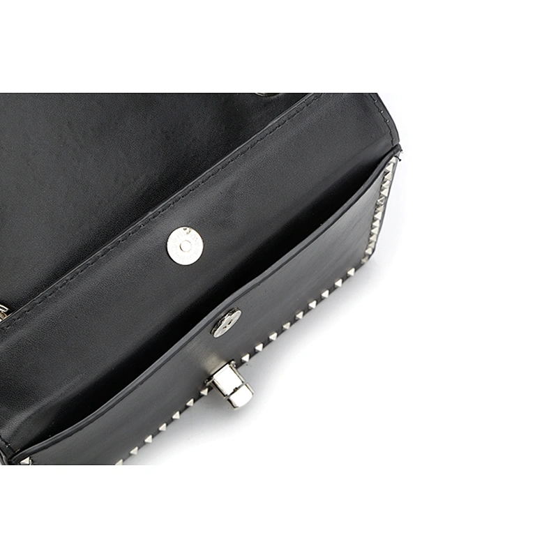 8679-No outer stitching studs cross body locker shoulder bags