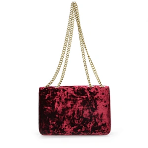 8831 New arrival Guangzhou manufacturer high quality fashion trend wine velvet shoulder bag for 2018