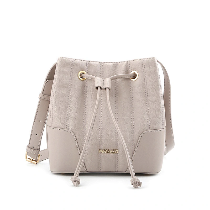 #10370 Myanmar own factory hot selling latest fashion designer custom drawstring bucket handbag PU leather ladies hand bags