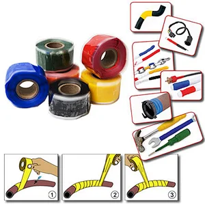 silicone rubber tape self fusing repaire waterproof tape for environmental field 0.5mm*25mm*3m