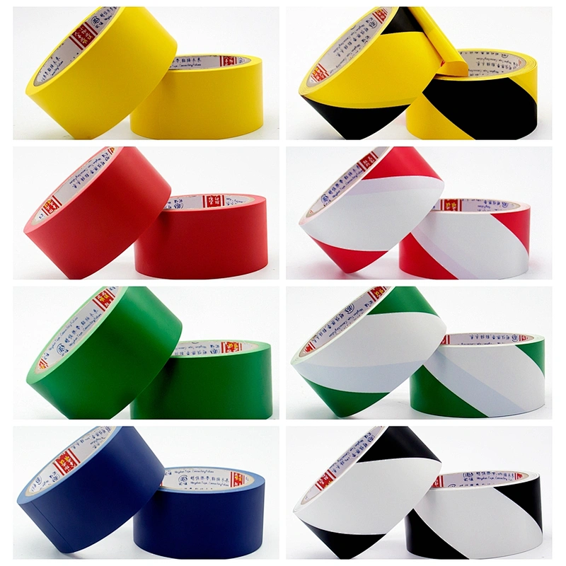 Cintas Adhesivas de Marcaje de Areas Hazard warning PVC lane marking floor tape