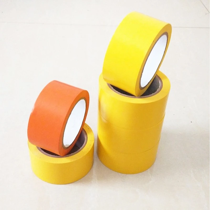 Strong film good adhesion orange color marking tape PVC building equip marking tape