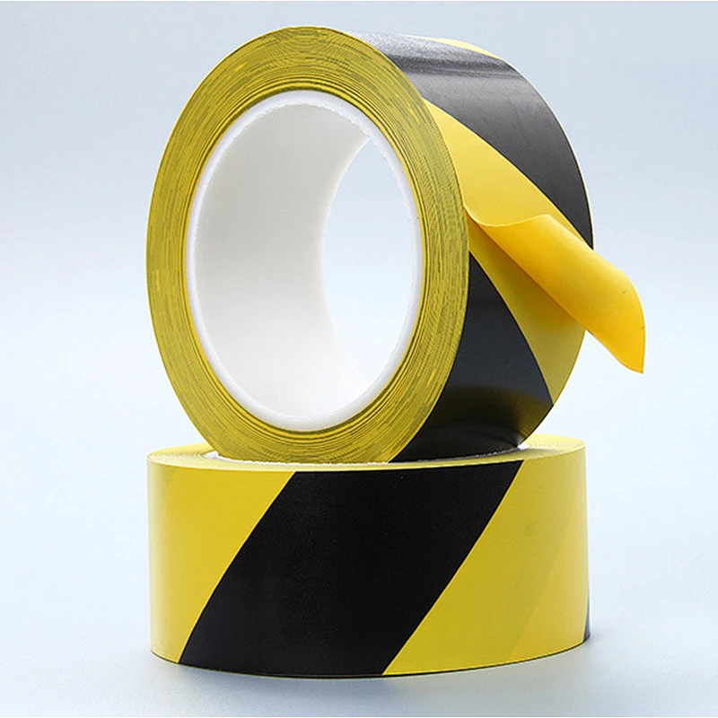 Cintas Adhesivas de Marcaje de Areas Hazard warning PVC lane marking floor tape