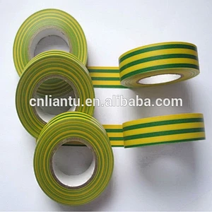 Earth color, yellow-green color PVC electrical tape