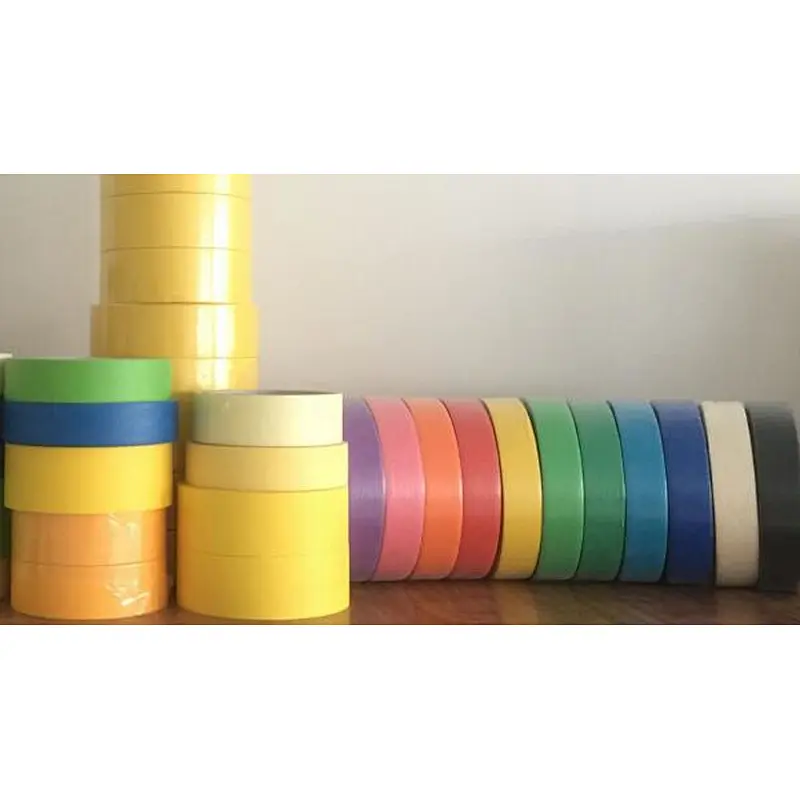 home painting colorful crepe paper masking tape